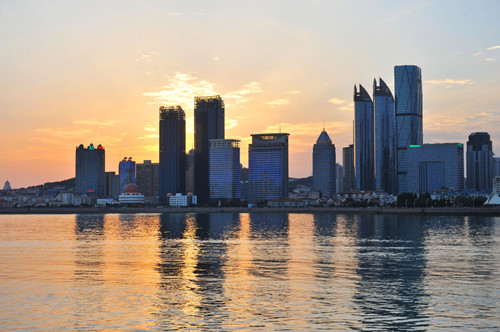 The beauty of Qingdao's coastal skyline