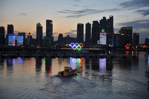 The beauty of Qingdao's coastal skyline