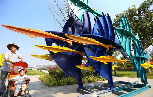 Qingdao showcases beauty of sculptures at international festival