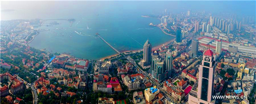 Development of China's costal city Qingdao in photos