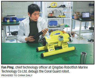 Firm's small robot patrols coral reefs