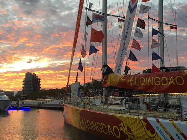 Qingdao claims third place in clipper race to Sanya